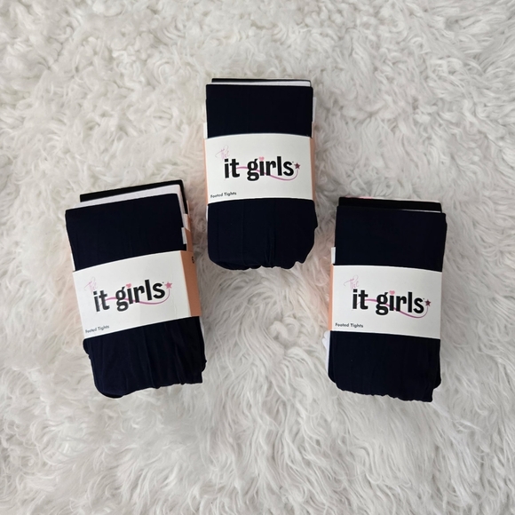 The It Girls Footed Tights. 3 packs bundle. Three pairs per pack. Colors: Black, - Picture 1 of 7